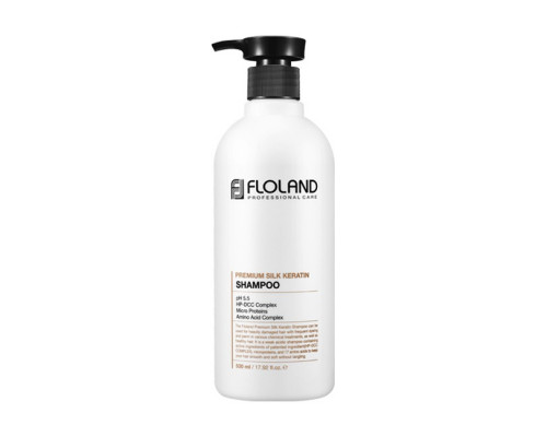  Шампунь для волос премиум класса с кератином FLOLAND Premium Silk Keratin Shampoo